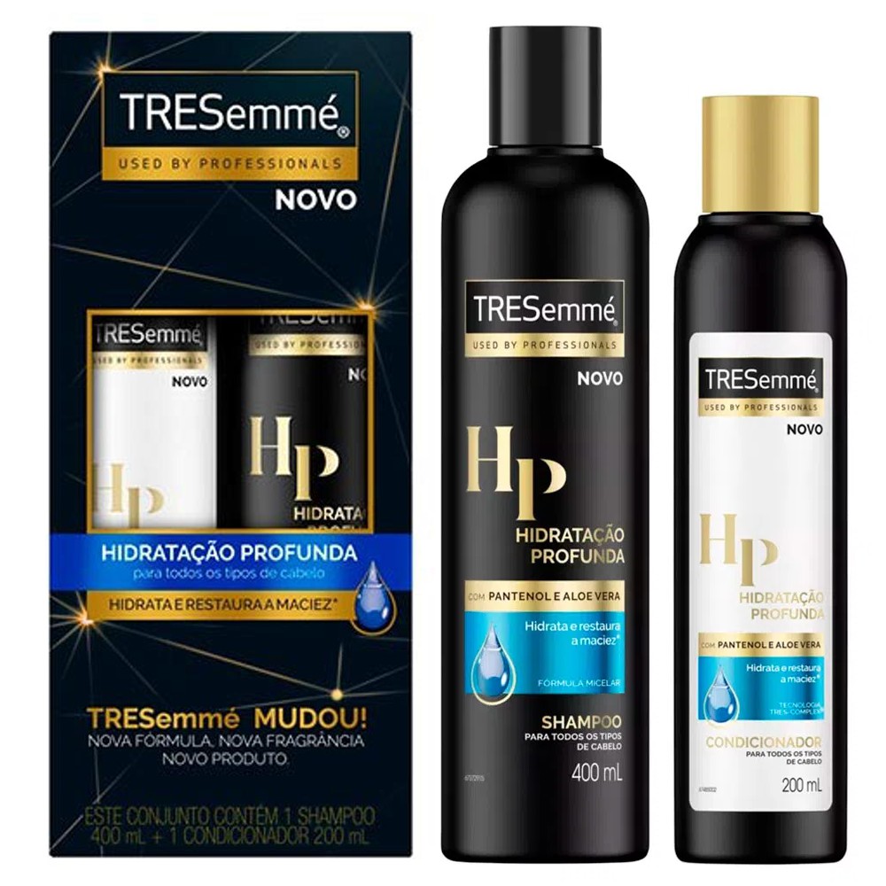 Kit Shampoo TRESemmé Hidratação Profunda 400ml + Condicionador 200ml