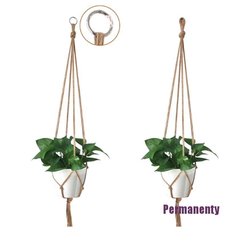 Suporte / Vaso De Planta Macramê Com Gancho / Cesta De Juta / Corda