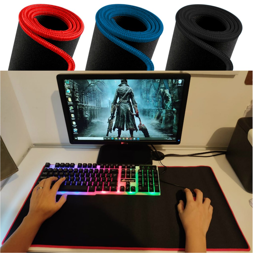 Mouse Pad Gamer Gigante 70x35Cm ou 79x30Cm ou 90x40Cm Grande Velocidade