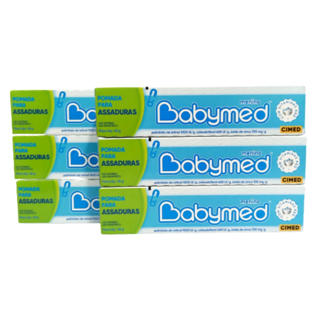 Kit 6 Pomada Babymed Azul 45g Shopee Brasil