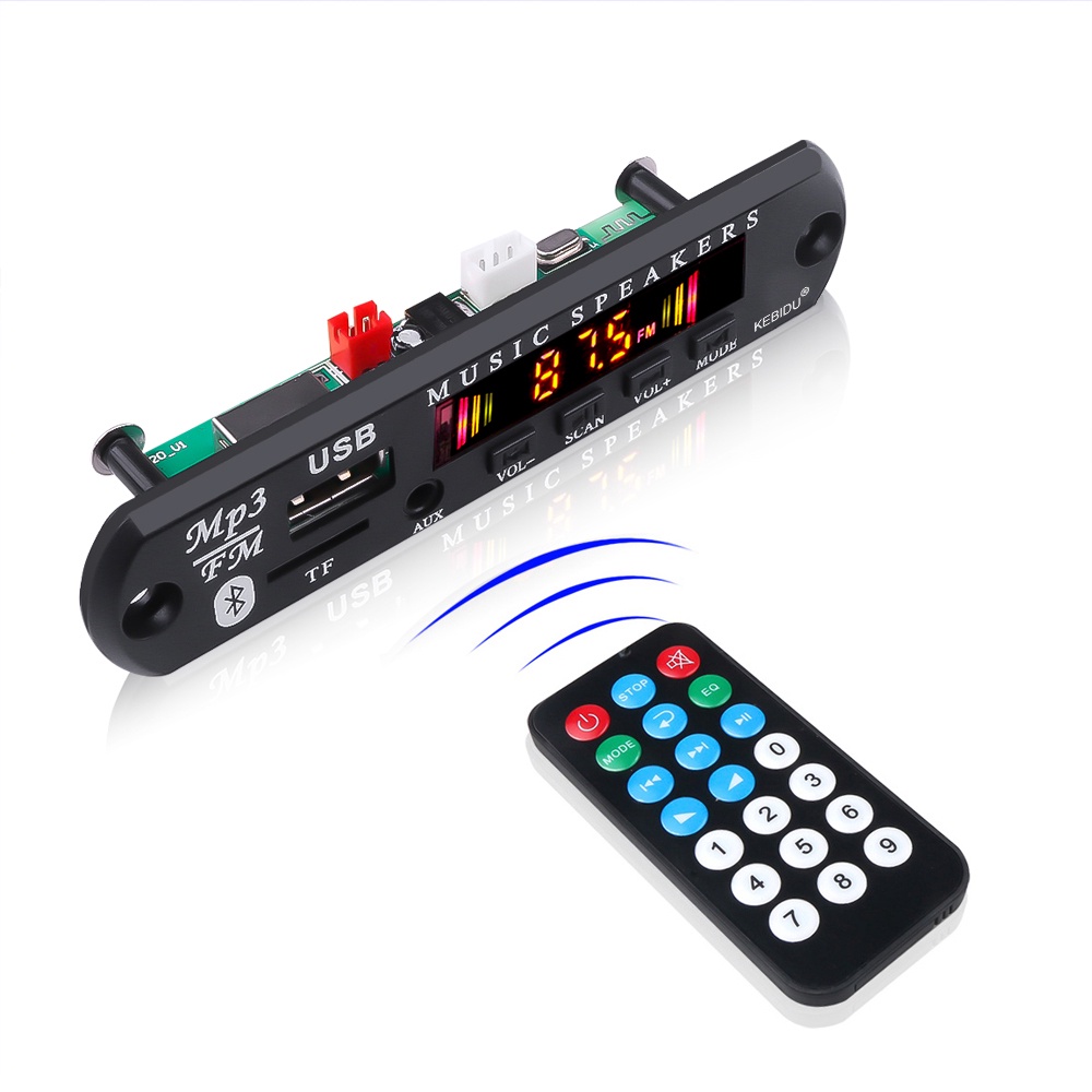 12 V Mp3 Wma Usb Tf Fm Aux Decodificador De Sinal Sem Fio Bluetooth 5.0