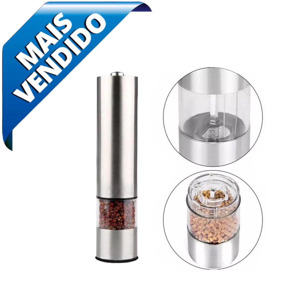 Moedor de Tempero Elétrico Linha Premium Master Cheff Com Luz Shopee