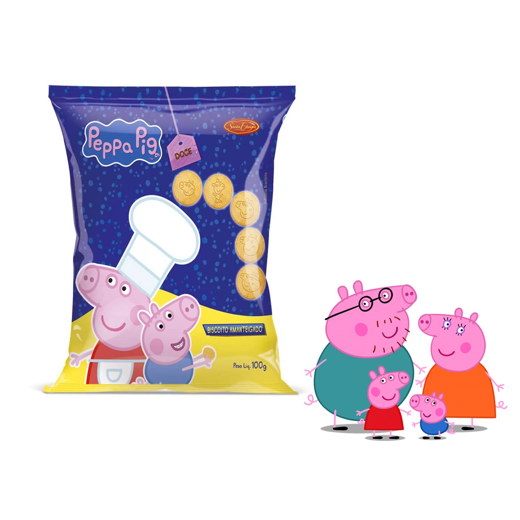 Biscoito Bolacha Lanchinho Escolar Personagens 100g Santa Edwiges