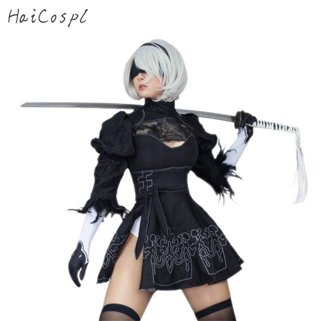 Nier Automata Yorha 2B Cosplay Suit Anime Women Outfit Disguise Costume