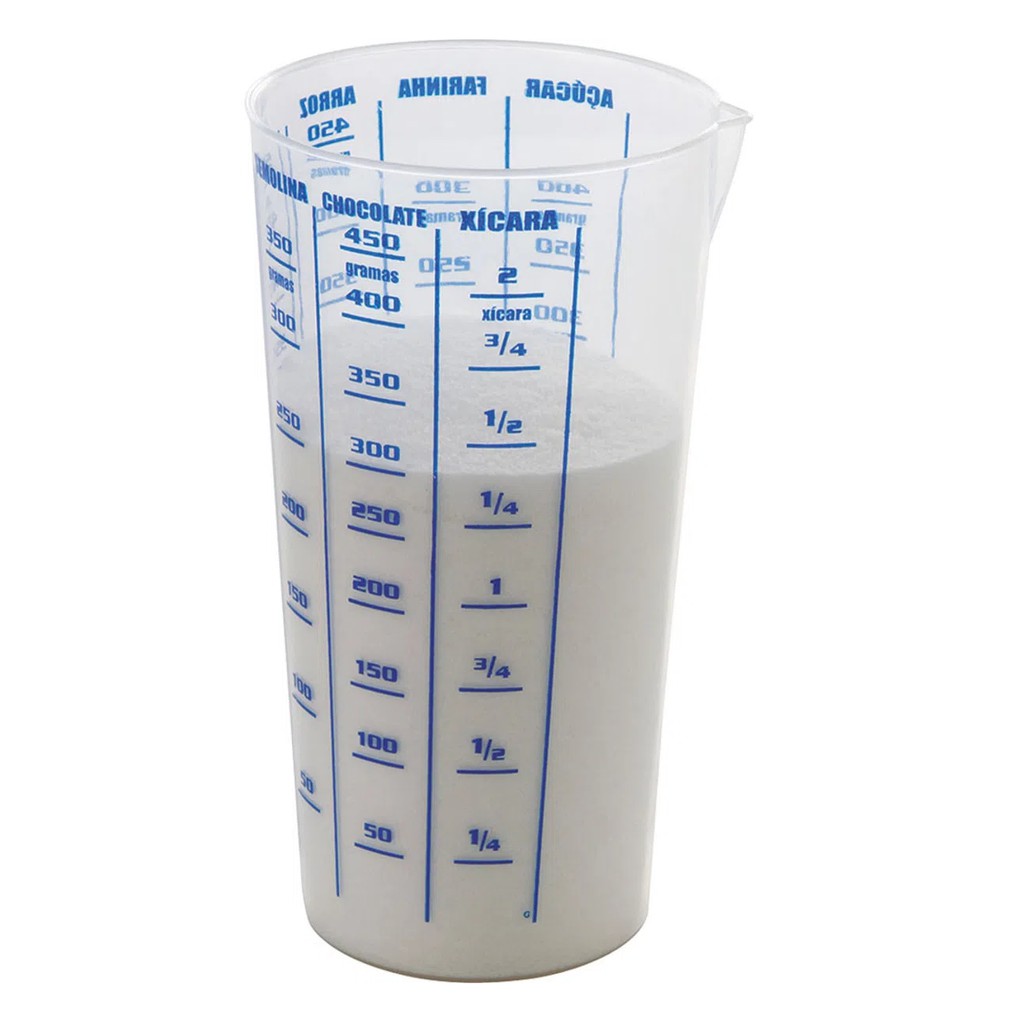 Copo Medidor Graduado 500 Ml Gramas E Xícara Medidor Para Receitas