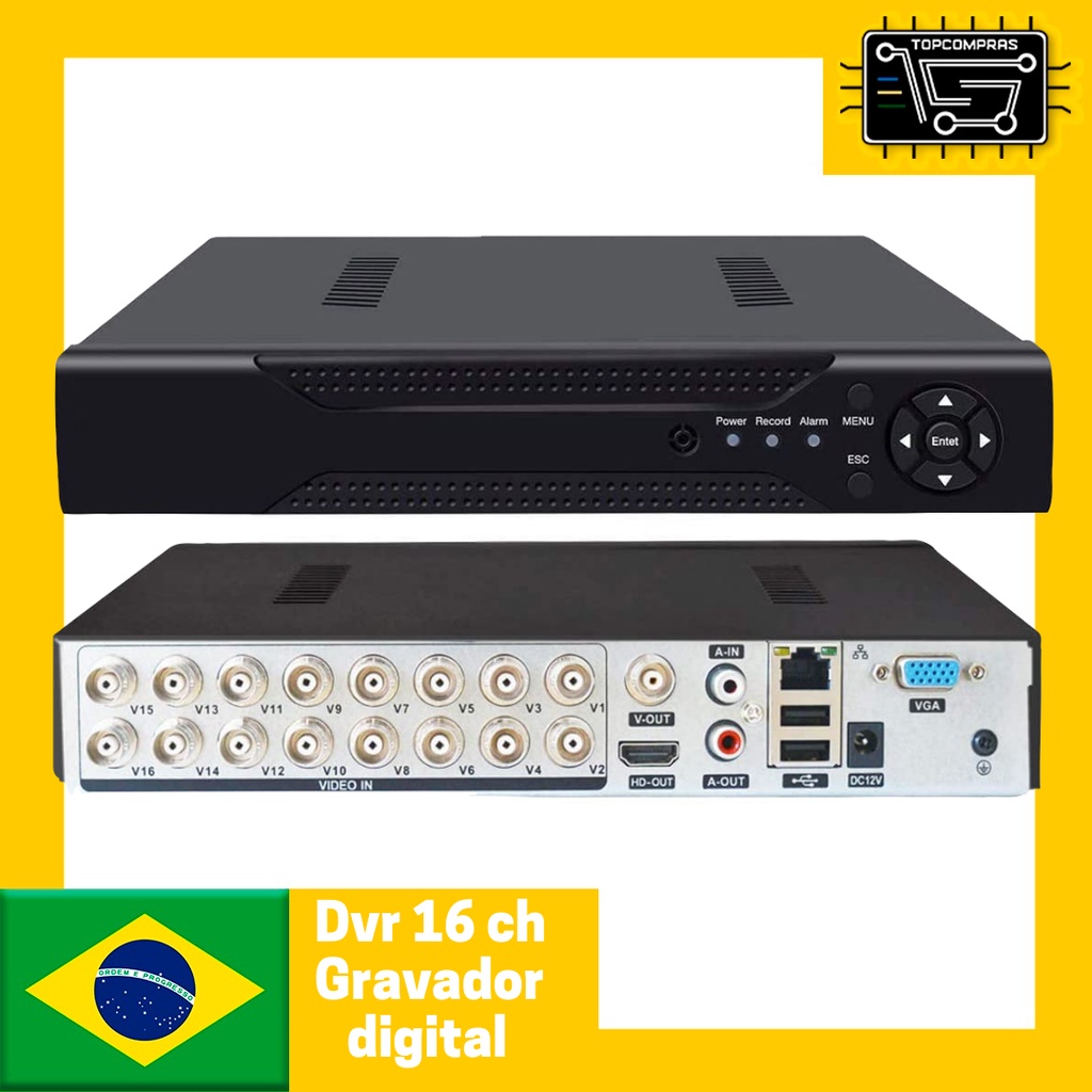 Dvr Gravador Digital 16 ch F&L App Xmeye Hvr Nvr 16 canais Full Hd