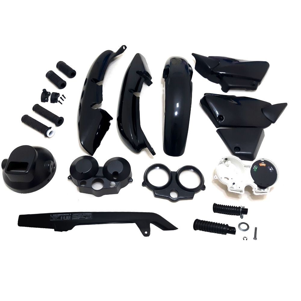 Kit Carenagem Farol Manopla Estribo Fan 125 Titan 2000 2008 Escorrega
