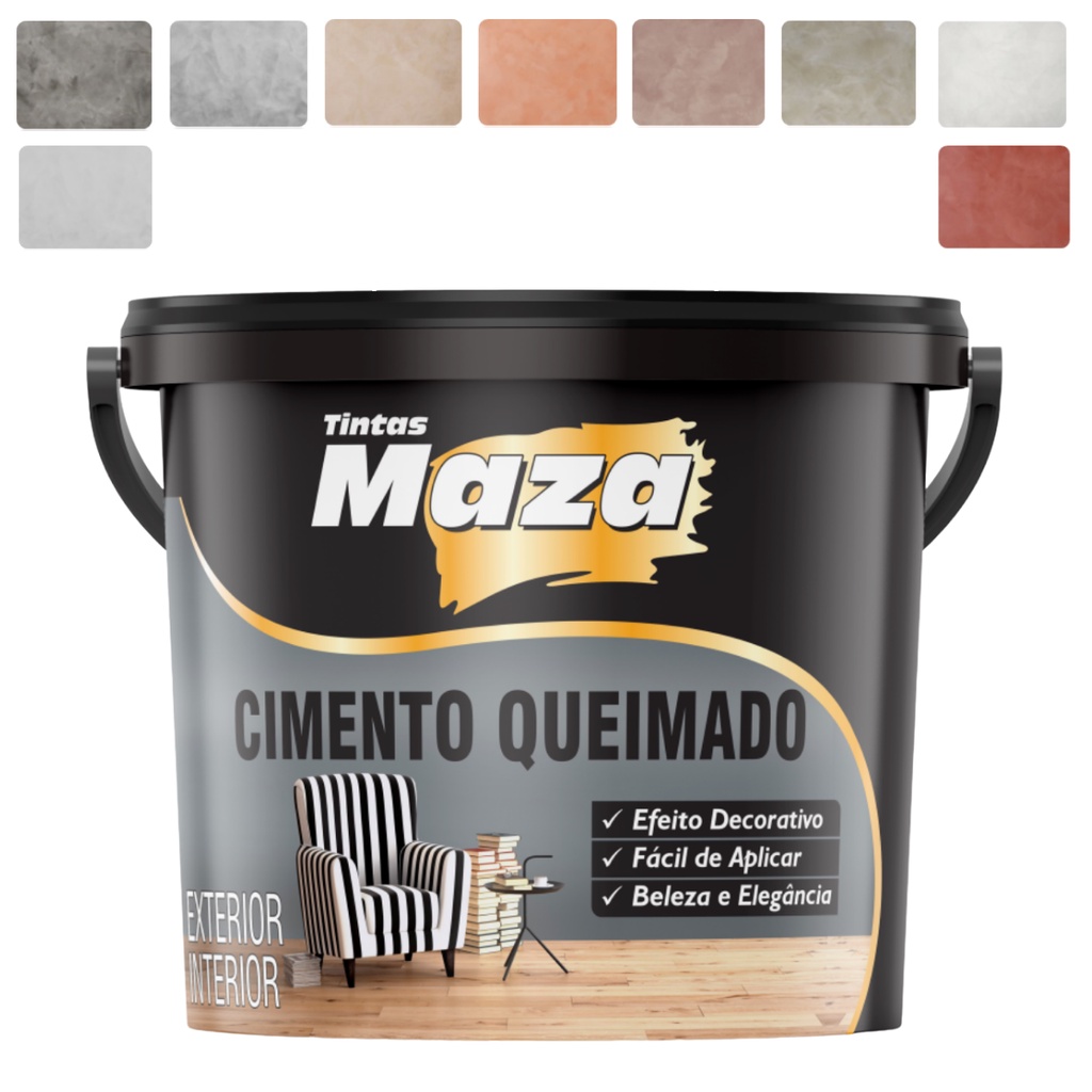 Efeito Cimento Queimado Maza Cores 5,6kg Escorrega o Preço