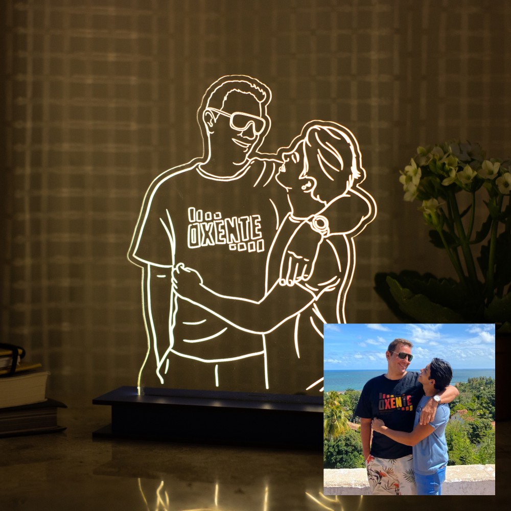 Luminária Led Personalizada Com Sua Foto Shopee Brasil