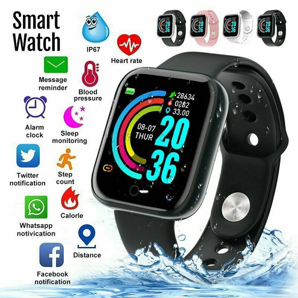 Reloj inteligente Y68 D20 con Bluetooth USB con Monitor cardiaco