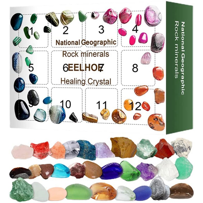 Christmas Advent Calendar Healing Crystal Advent Countdown Calendar 24