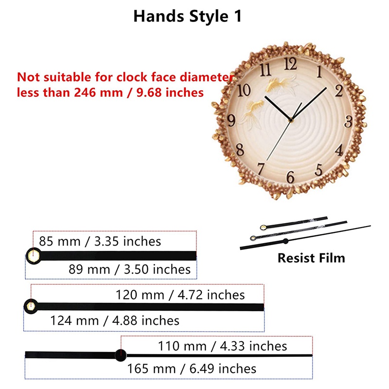 Silent Quartz Clock Movement, Long And Short Shaft Clock Mechanism With