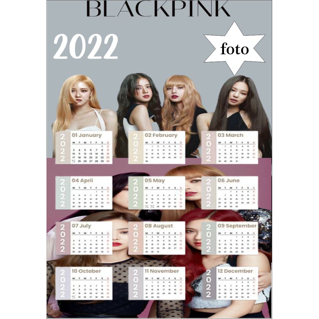 Blackpink Kalender 2022 Blackpink Jisoo calendario negro