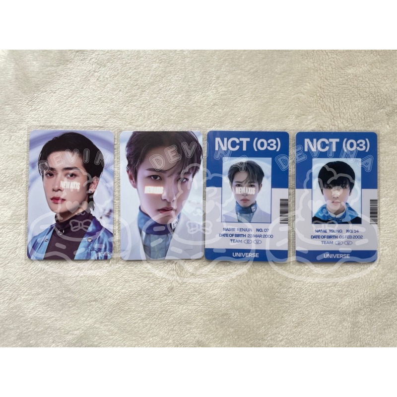 Jaehyun Photocard Jisung NCT 2022 Universe ID Card Concept PC Shopee