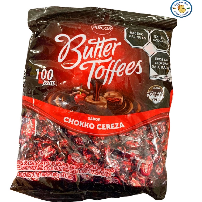 DULCES BUTTER TOFFEES SABOR CHOKKO CEREZA 100 piezas 400 gr Shopee México