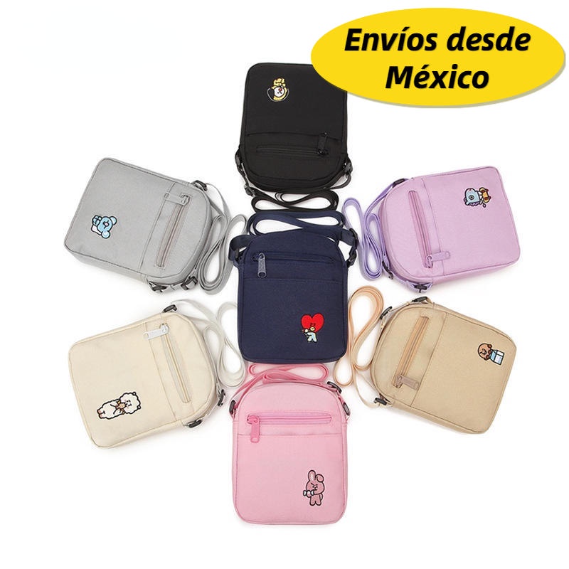 [Envío Desde Local] BT21 BTS KPOP Canvas Bolsa Mini Cute Canvas Bag