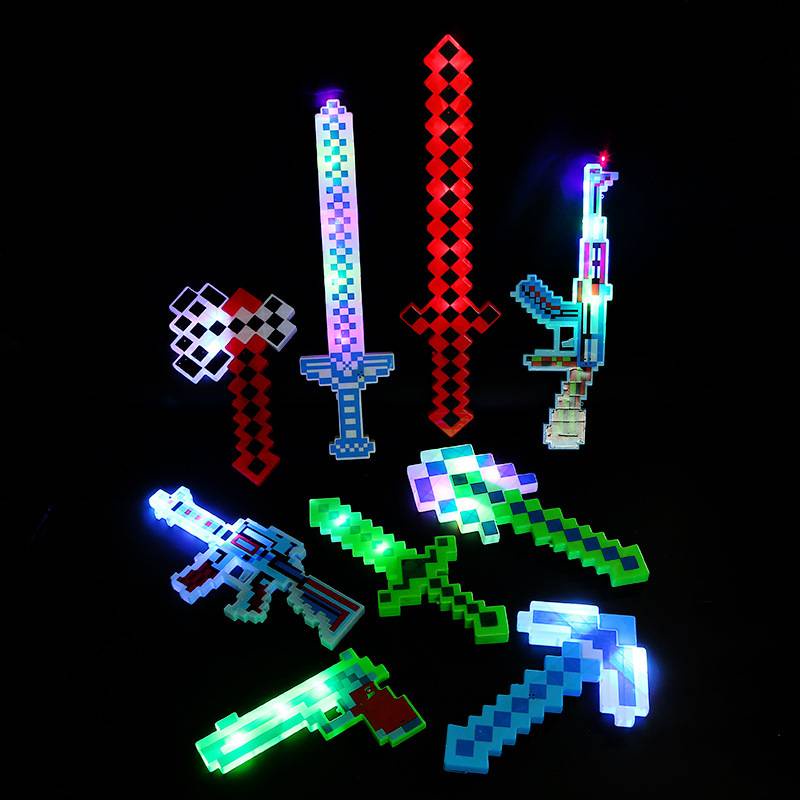 Minecraft Led Luminoso Juguete Mc Diamante Pickaxe Espada Ax Hatchet Ak Modelo Juguetes De Plástico Niños Regalos De Cumpleaños Color Aleatorio Ybc # Ybc# | Shopee México