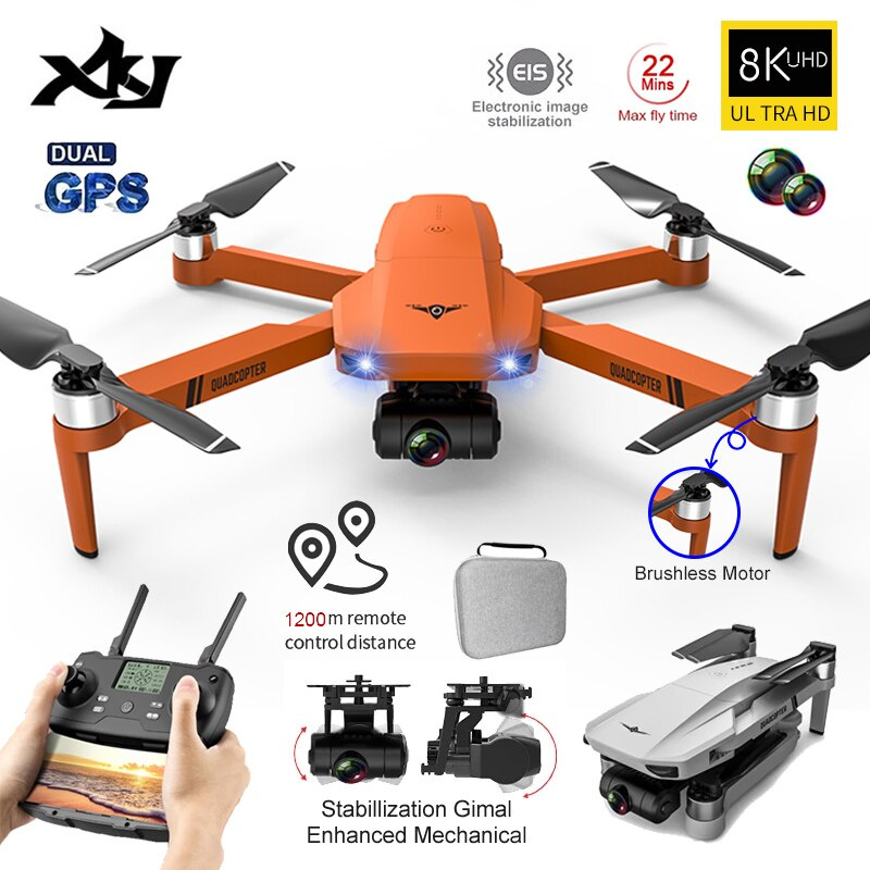 KF102 Gps Drone 8K Hd cámara de 2 ejes Gimbal Professionele AntiShake