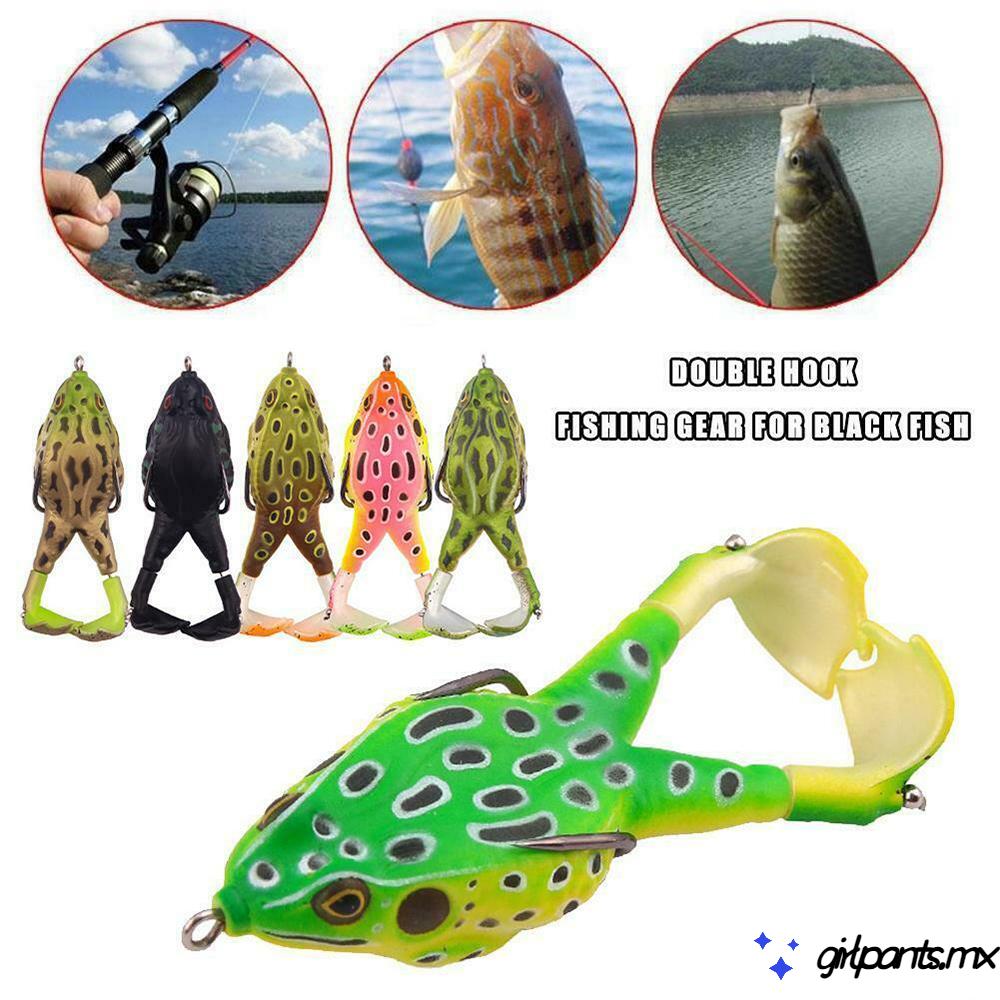 Artificial Portable Bass Bait Rubber Frog Double Propellers Soft Fishing Lures Fishing Flies