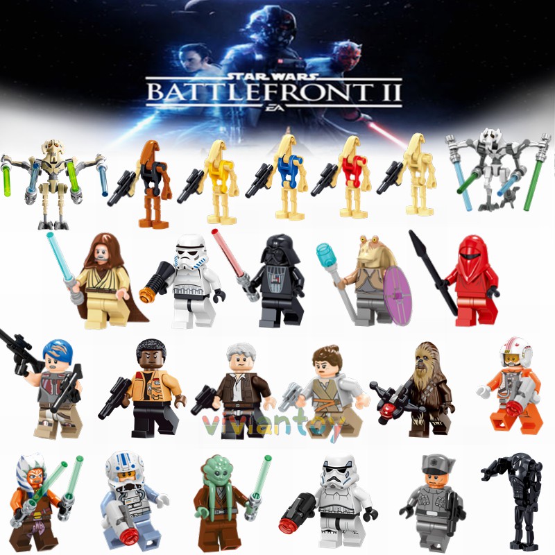 Star Wars Minifigures Darth Vader Luke Han Solo Rey Chewbacca Starwars