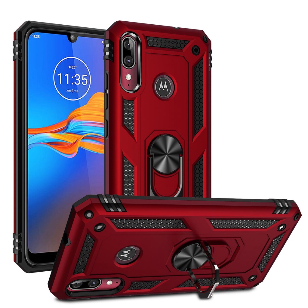 Funda Rígida De Protección Contra Caídas Para Motorola Moto E6 Plus G7 G8 G9 G Play Stylus Power Play Anillo De Dedo | Shopee México