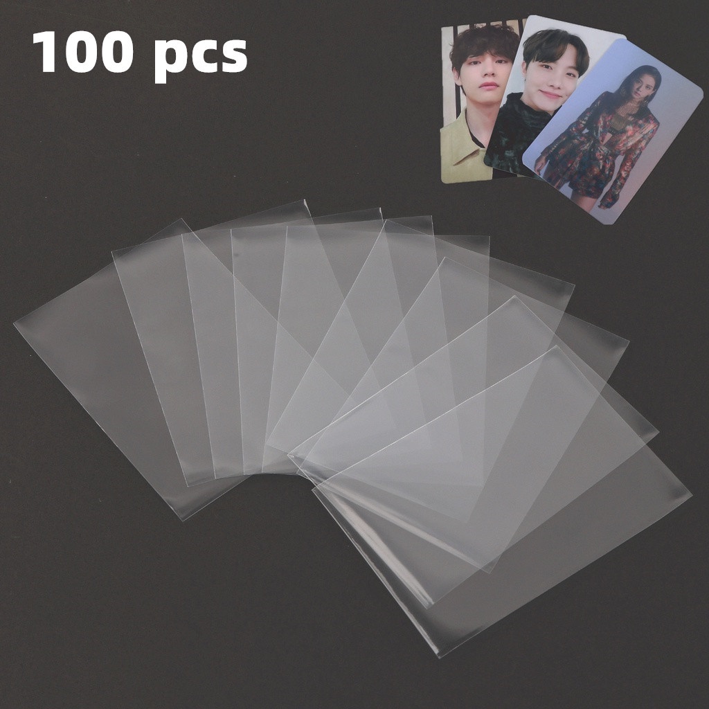 100pcs 64*89mm KPOP Card Popcorn Sleeves Card Protector TCG Unsealed