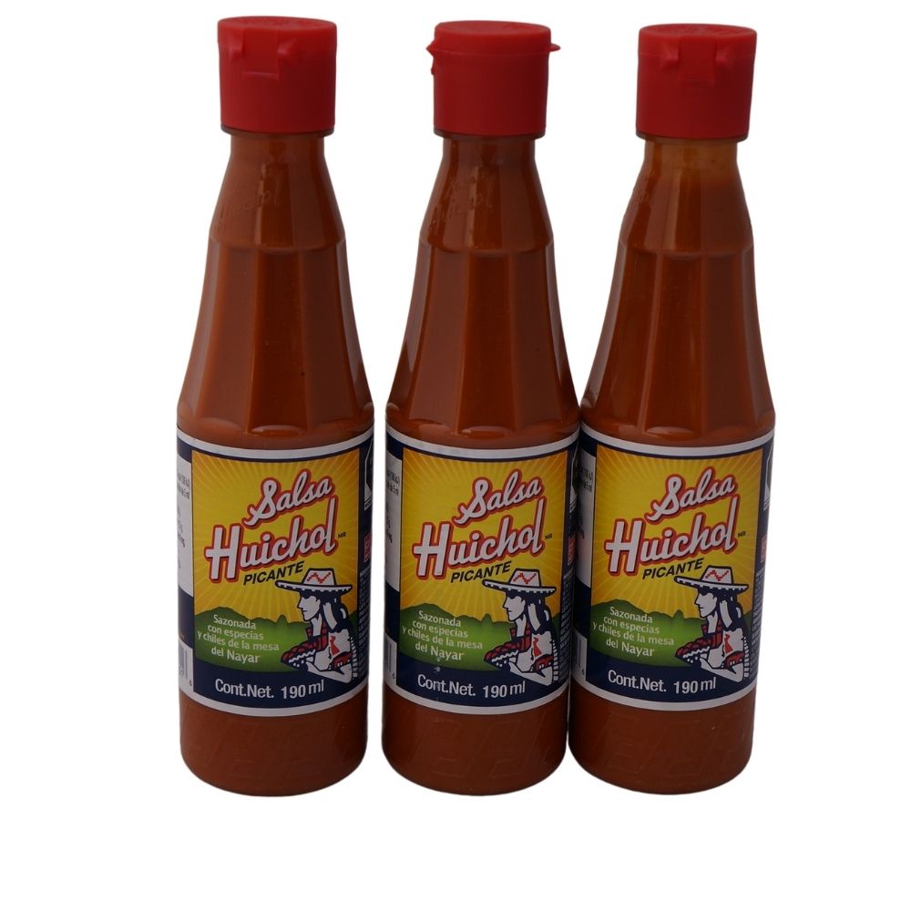 Salsa Huichol Picante, 190 ml cada frasco Shopee México
