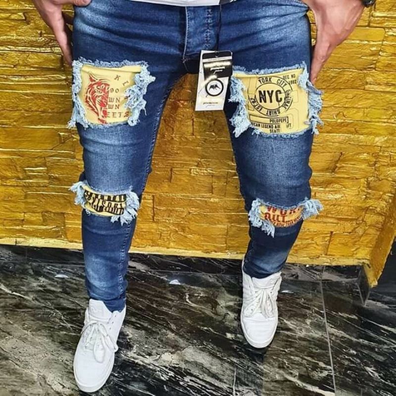 Total 45+ imagen pantalones con parches hombre Viaterra.mx