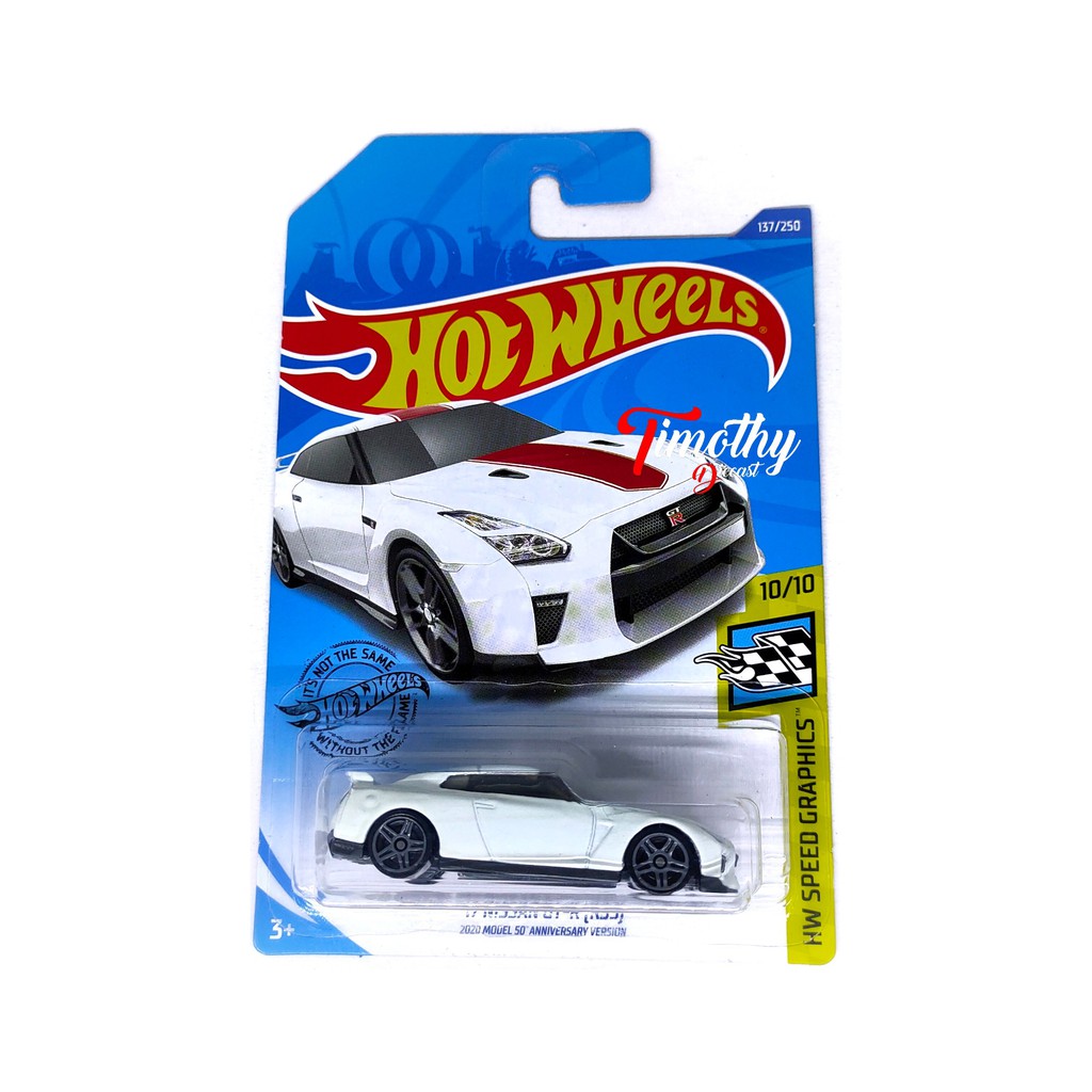 Hot Wheels Nissan GTR R35 blanco Diecast Hobby coche de juguete HWNSN25