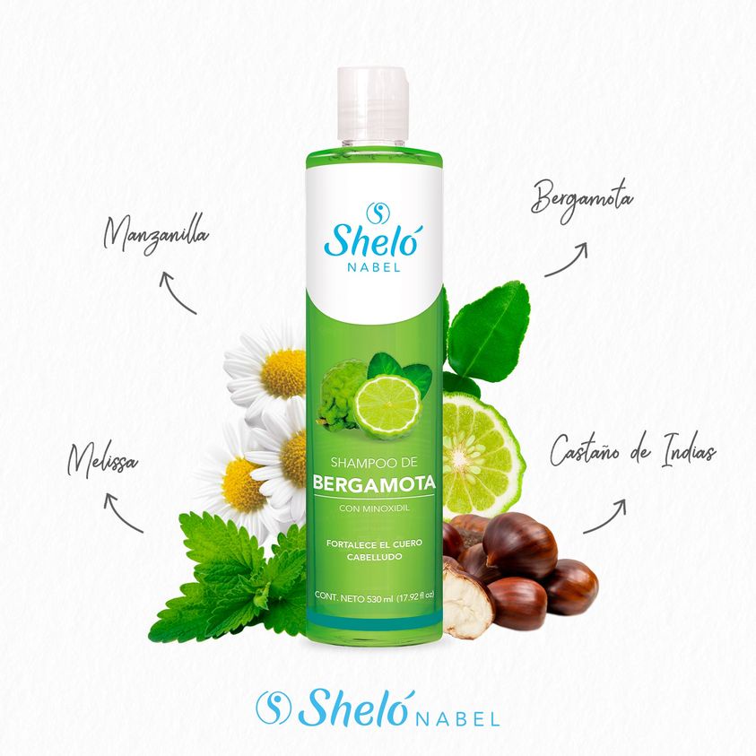 Shampoo de Bergamota con Minoxidil Sheló Crecimiento de Cabello Envío
