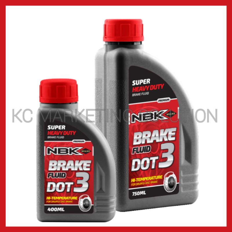 NBK DOT 3 Brake Fluid 750ml (For Drums & Disc Brakes) Shopee Malaysia