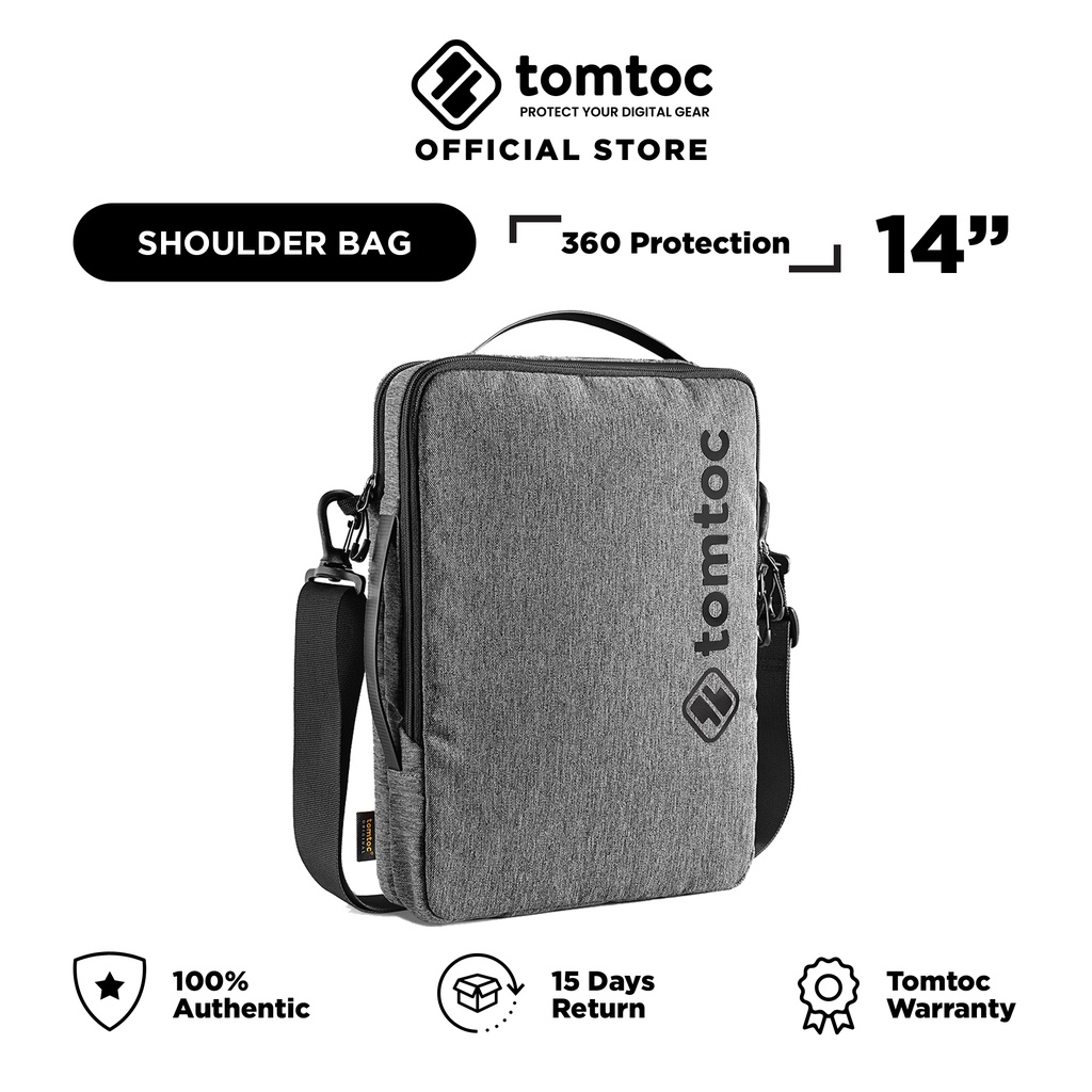 tomtoc Urban Laptop Shoulder Sling Bag iPad Pro 12.9 MacBook Pro 14 MacBook Air 13