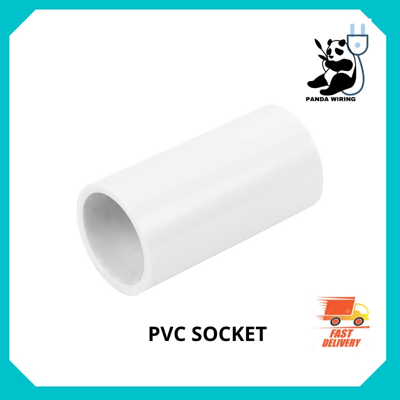 (100pcs) PVC Socket Conduit Fitting 20mm / 25mm Shopee Malaysia