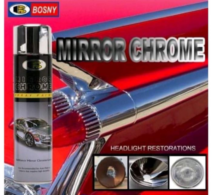 Bosny B123 Mirror Chrome Spray Paint Samurai SPRAY MOTOR Chrome Powder