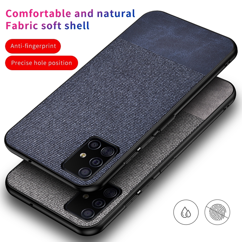 Samsung Galaxy Note 10 Lite Case Hybrid Cloth Fabric+TPU