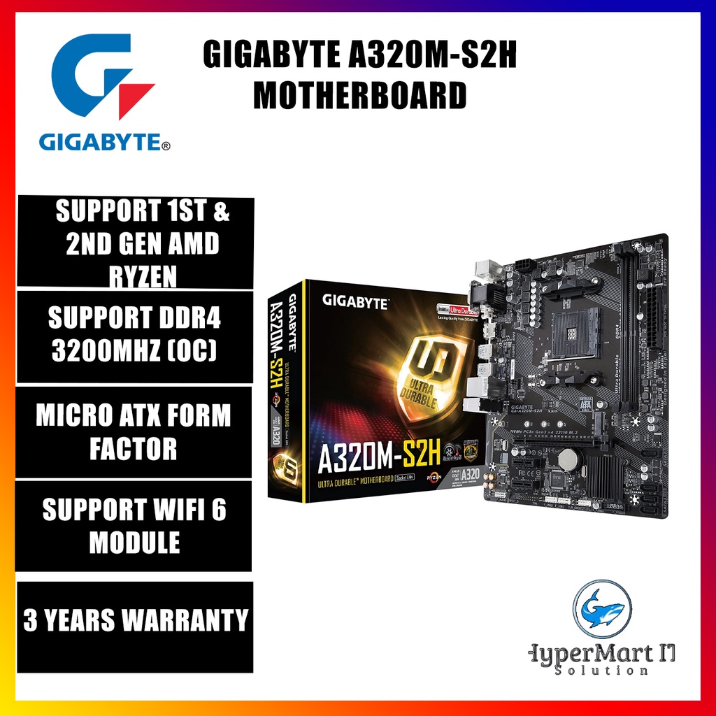 GIGABYTE A320M S2H MOTHERBOARD Shopee Malaysia