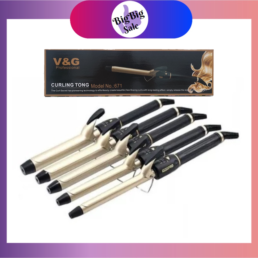 V & G Professional Hair Curler Curling Tong Hair Iron Tong ( 19mm