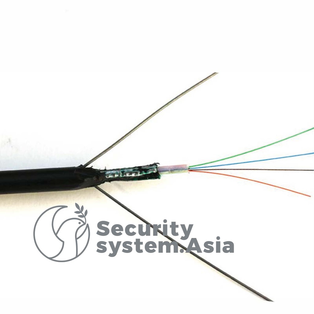 4CSMOT OUTDOOR 4CORE FIBER OPTIC SINGLE MODE CABLE WITH 2WIRE