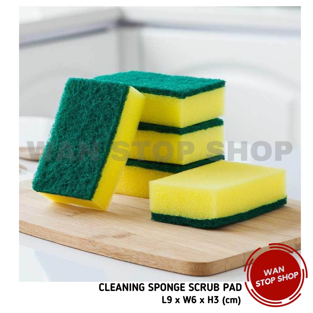 Kitchen Cleaning Sponge Dishwashing Sponge with Scouring Pad Home