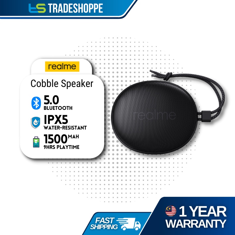realme Cobble Bluetooth Speaker 5W with Stereo Pairing Bluetooth 5.0 Low Latency No Lag Bass