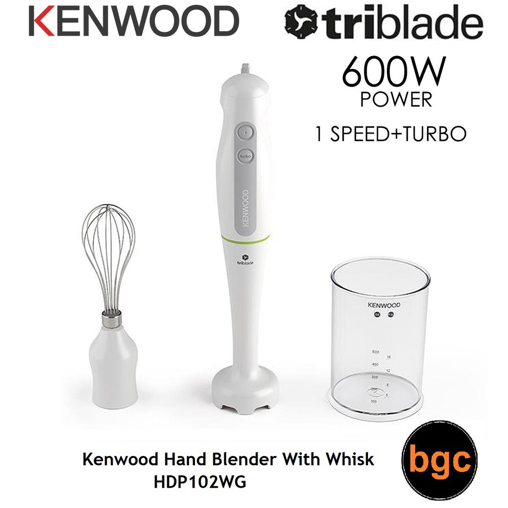 Kenwood Triblade Hand Blender 600W HDP102WG (Blend & Whisk, Suitable