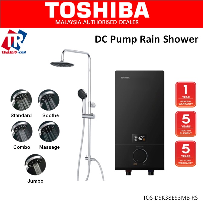 Toshiba DSK38ES3MBRS DC Pump Rain Shower Water Heater Shopee Malaysia