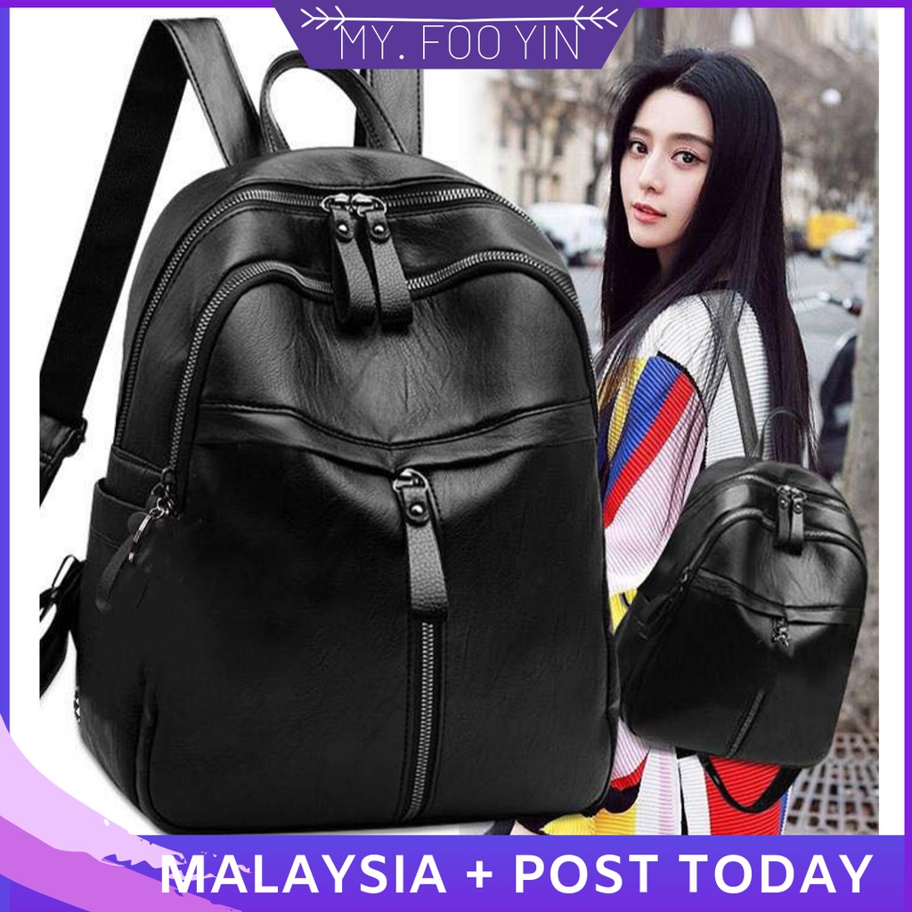 B06 Ready Stock Malaysia MYFOOYIN woman Backpack travel leather bag
