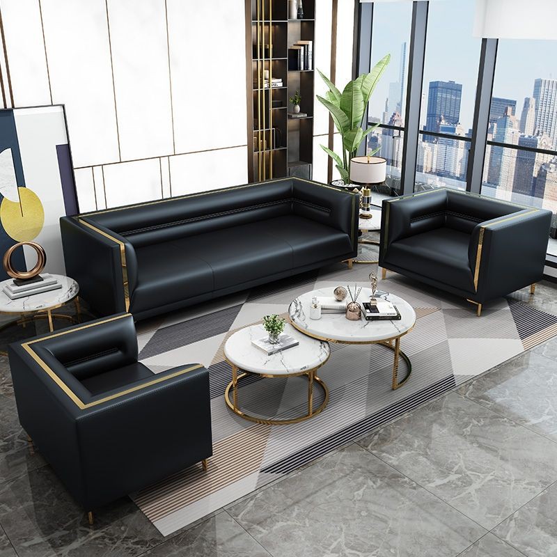 Office sofa coffee table combination modern minimalist office reception
