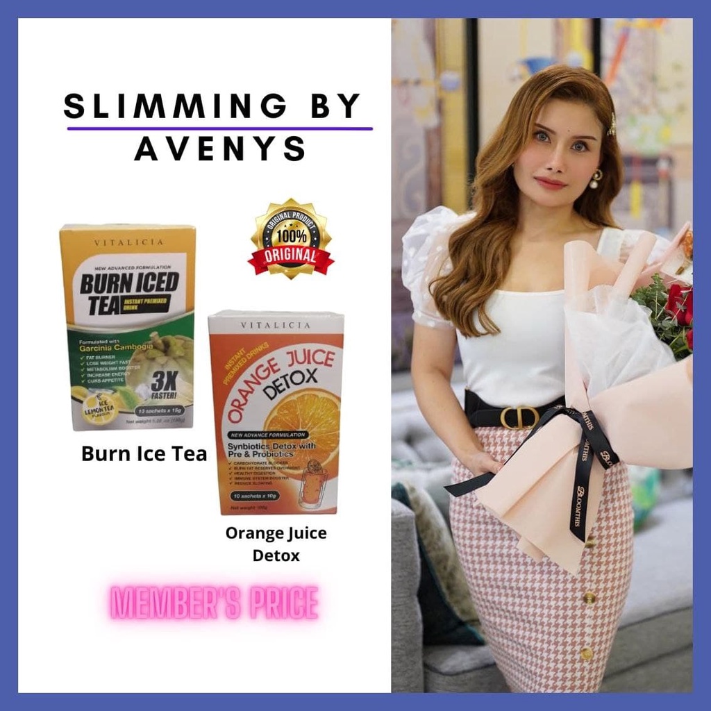 BURN ICE TEA / ORANGE JUICE DETOX ORIGINAL BY AVENYS [READY STOCK