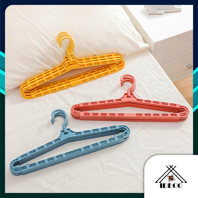 iDECO Hanger Rack Retractable Nonmarking Clothes Clothes Hanger