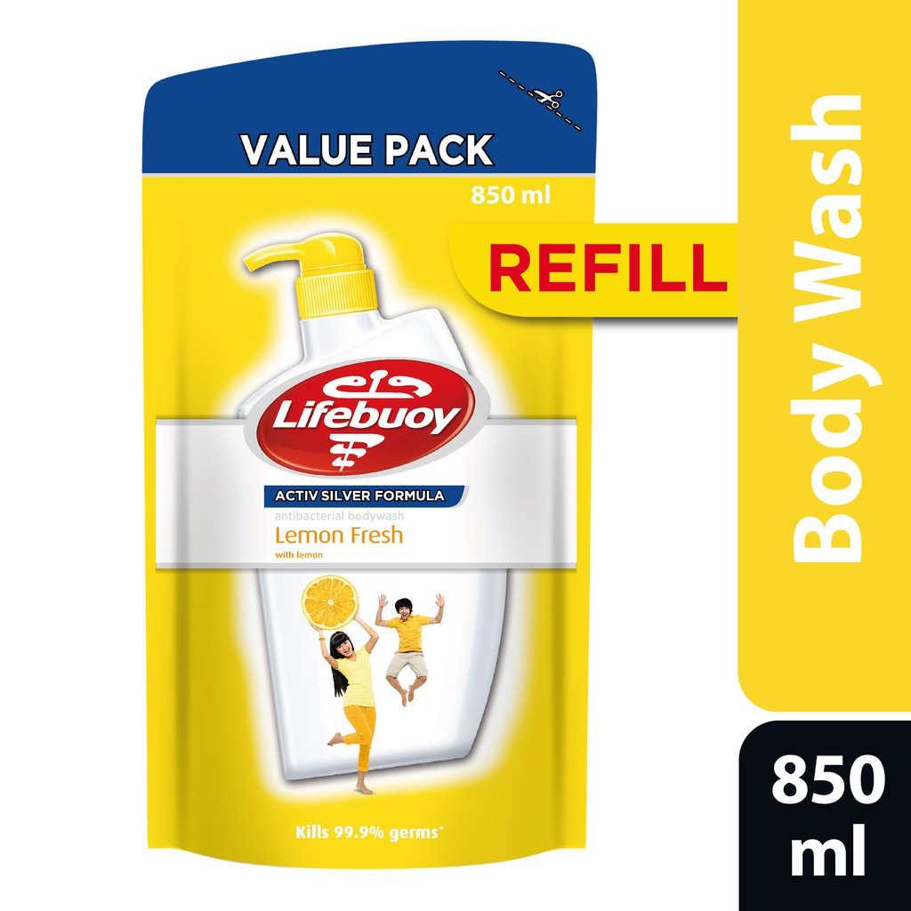 Lifebuoy Antibacterial Shower Gel Refill Lemon Fresh (850ml) Shopee