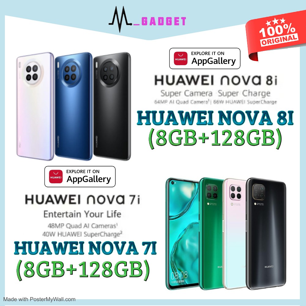 HUAWEI NOVA 8i [8GB+128GB] / NOVA 7i [8GB+128GB] 100 ORIGINAL MALAYSIA