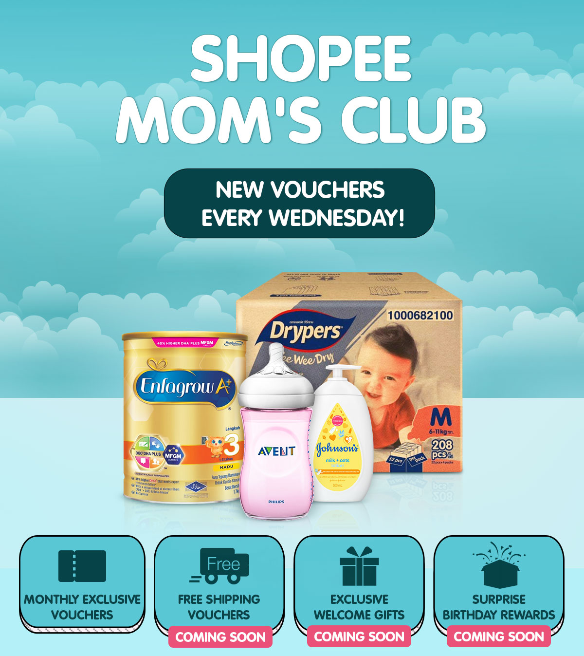 Shopee Mom's Club offers More Savings and exclusive