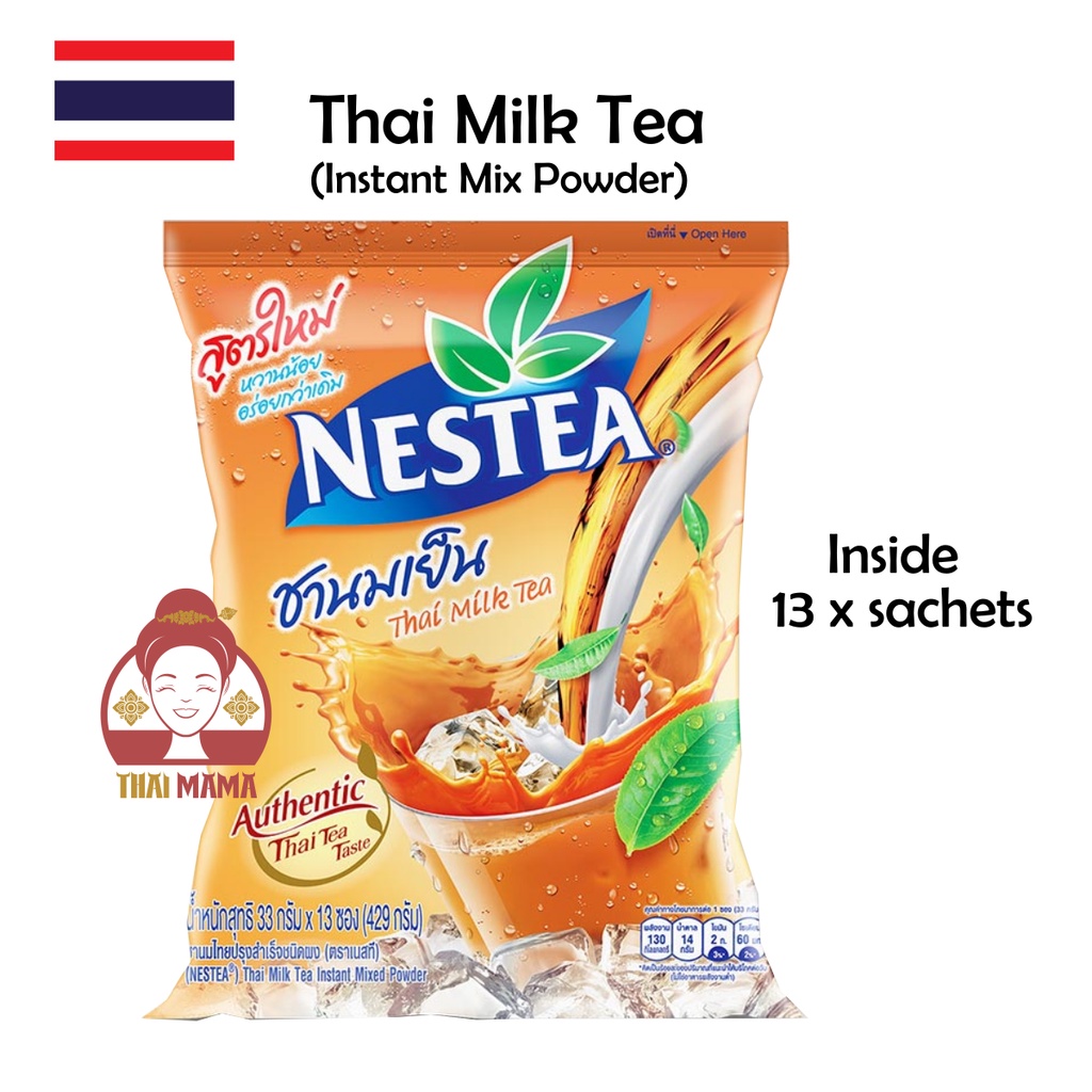 Nestea Instant Thai Milk Tea / Royal Milk Tea (33g x 13 Sachets) [Halal] Nestle Thailand